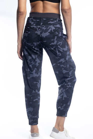 Alexo Cargo Jogger Pants with Camo pattern for women
